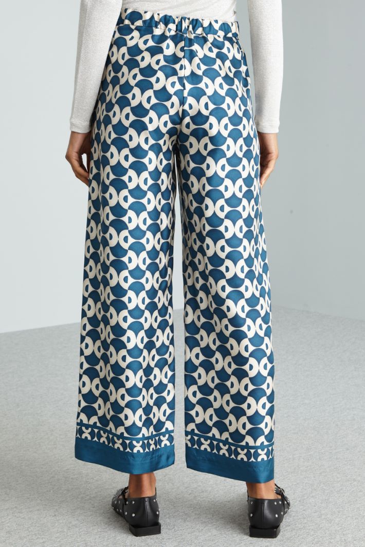 Printed silk trousers Intrend - 4