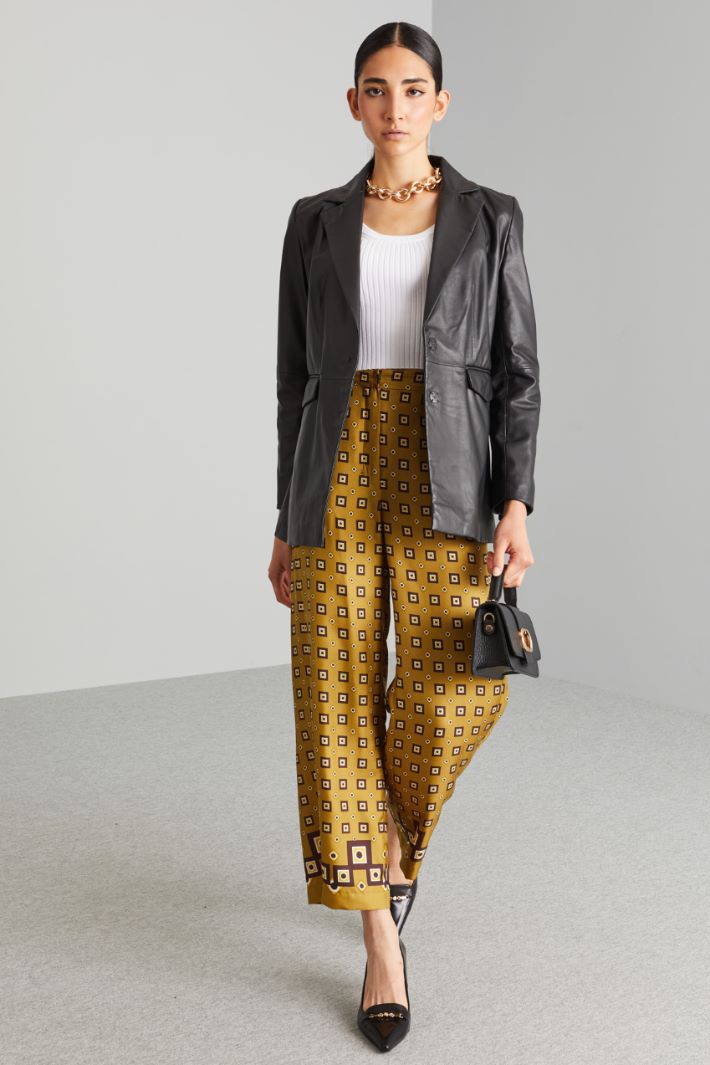 Printed silk trousers Intrend