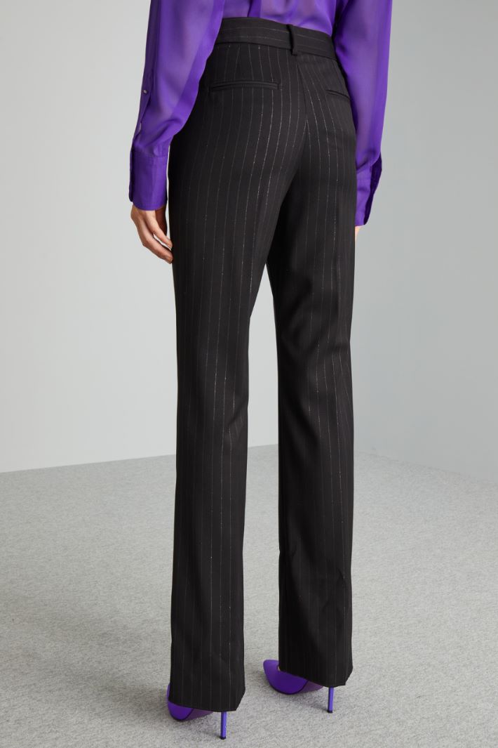 Pinstriped lurex trousers Intrend - 3