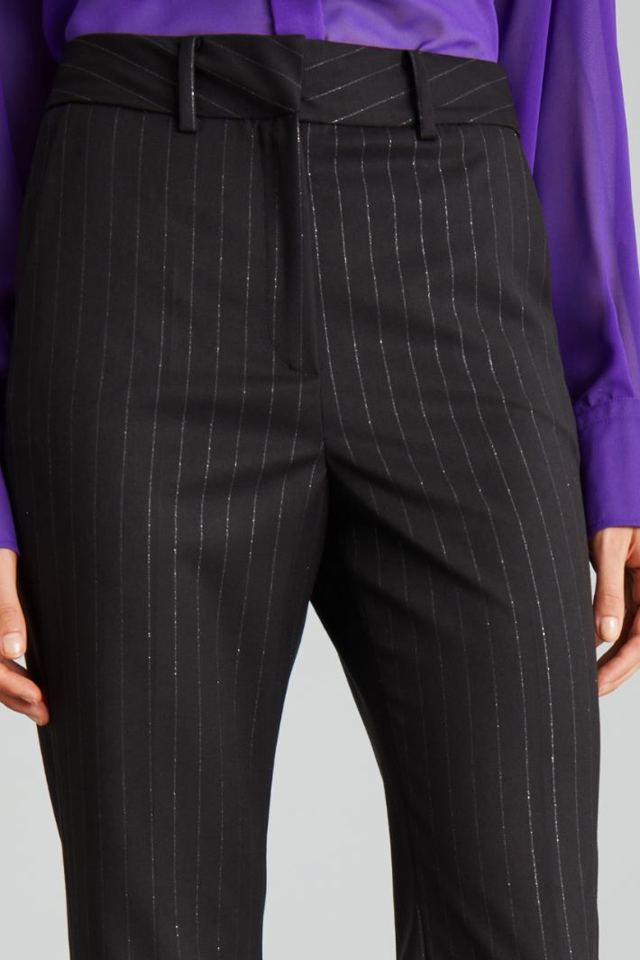 Pinstriped lurex trousers Intrend - 4