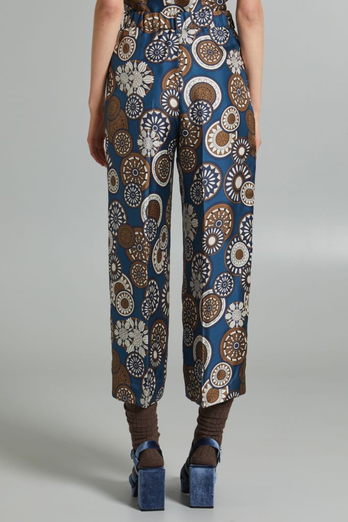 Fluid printed silk trousers Intrend - 2