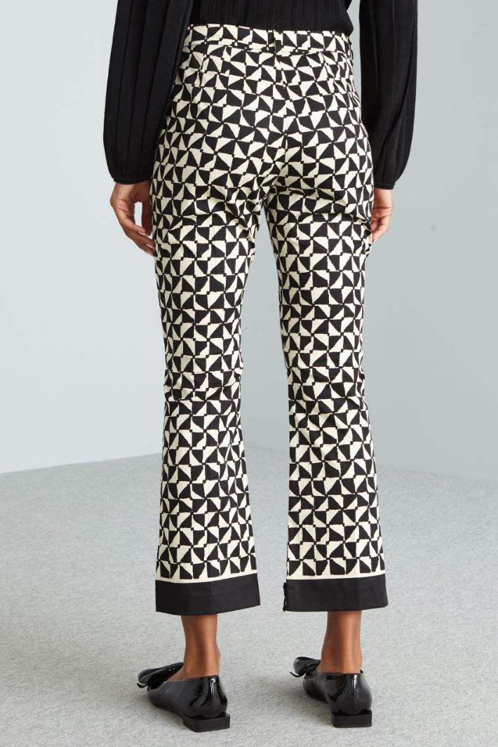 Printed cotton trousers Intrend - 2