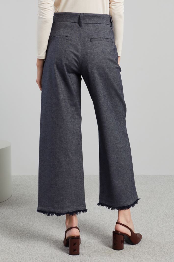 Trousers with fringed hem Intrend - 3