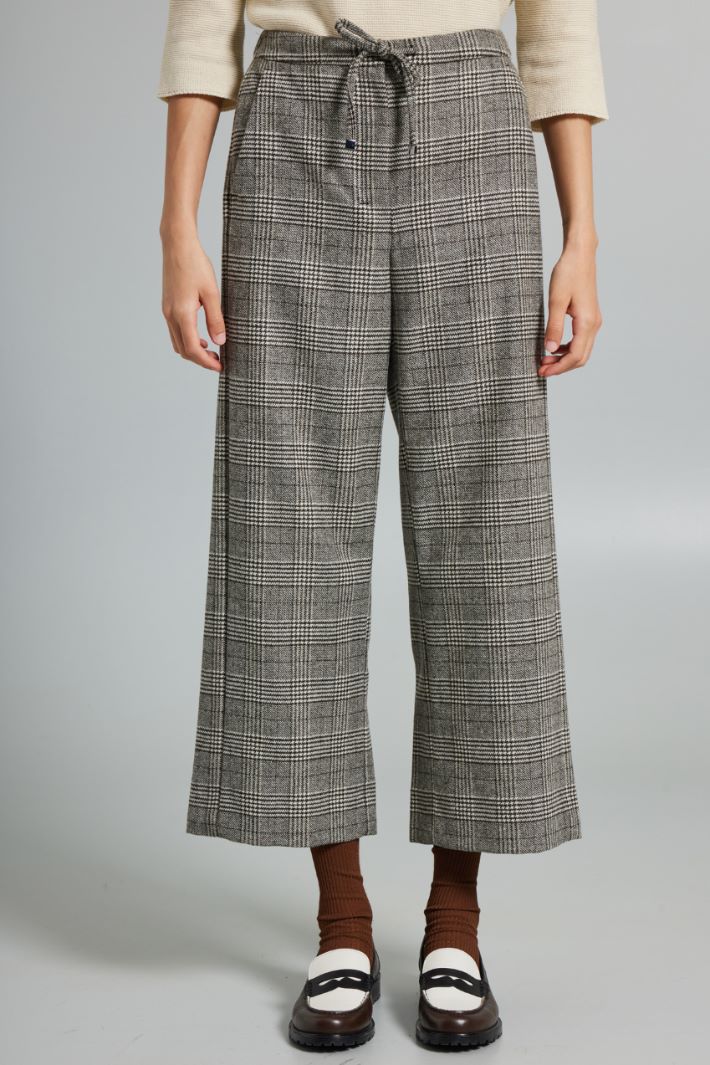 Pantaloni in flanella tinto filo Intrend - 3