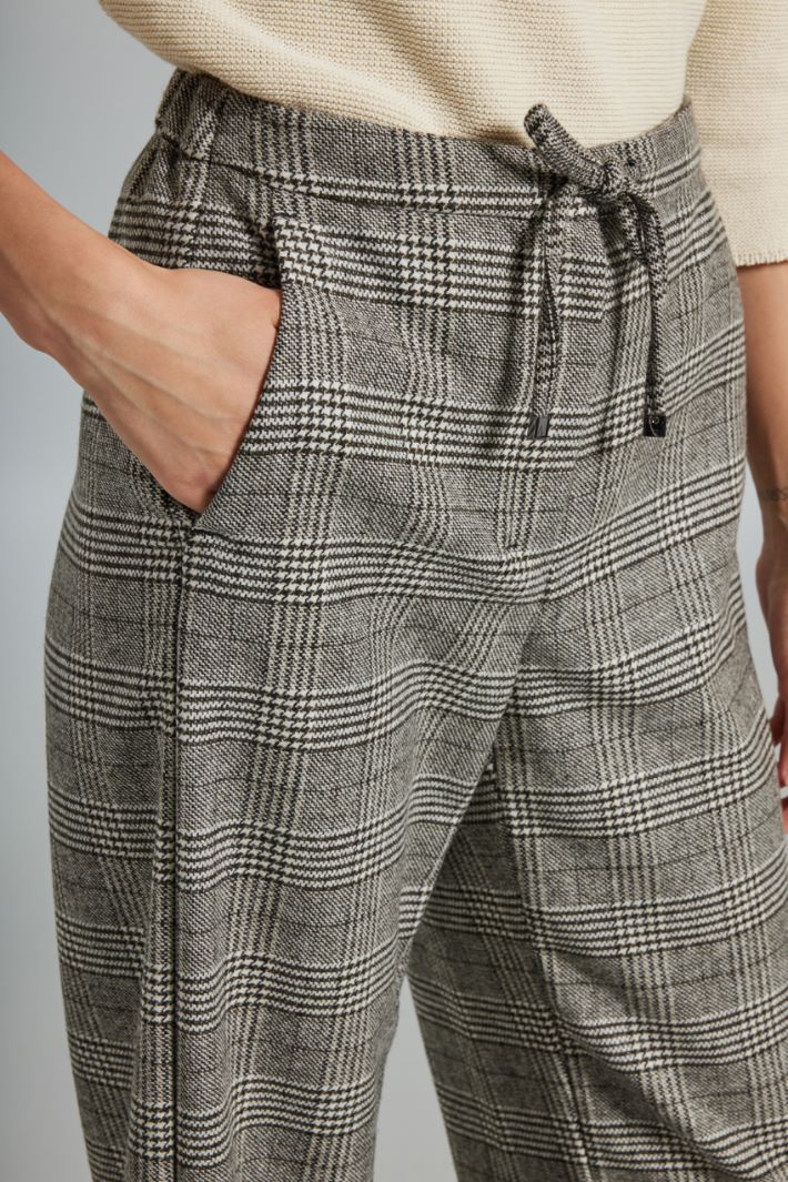 Pantaloni in flanella tinto filo Intrend - 4