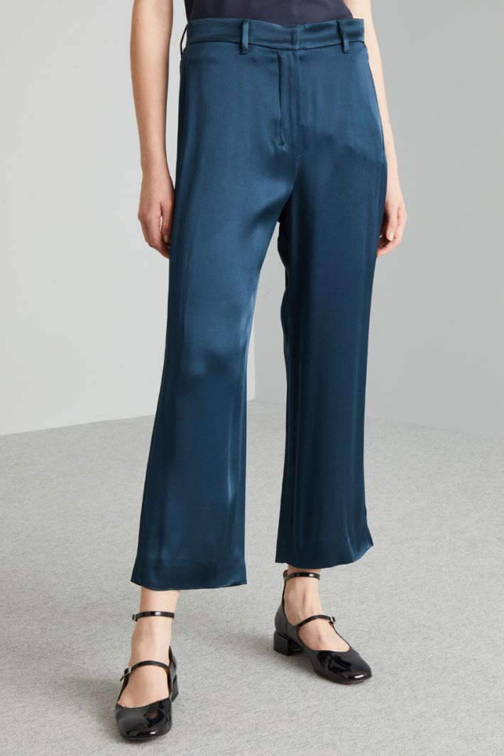 Viscose-blend satin trousers Intrend - 2