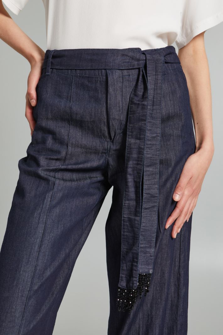 Cotton denim trousers Intrend - 4