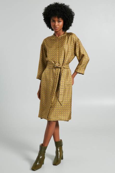 Abito chemisier in seta stampata