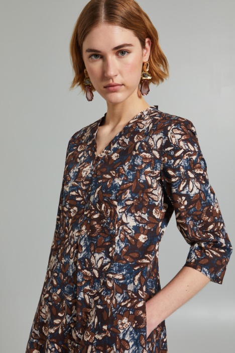 Abito svasato in popeline