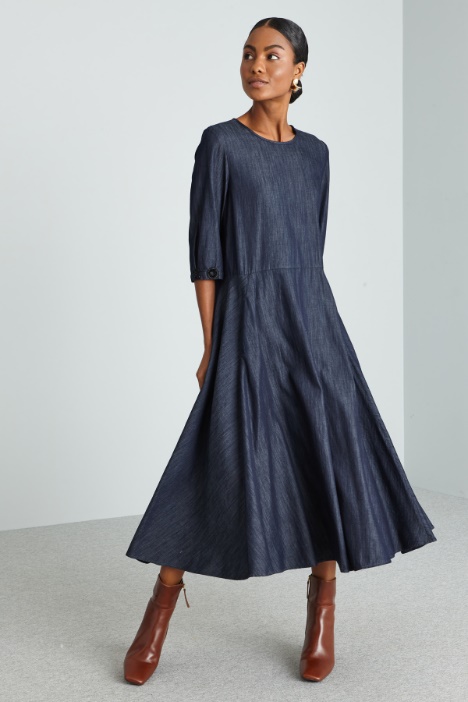 Abito in denim di cotone