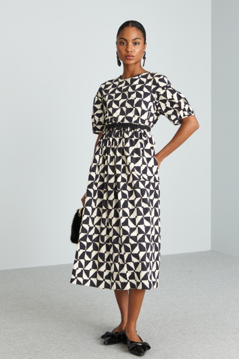 Printed poplin dress Intrend