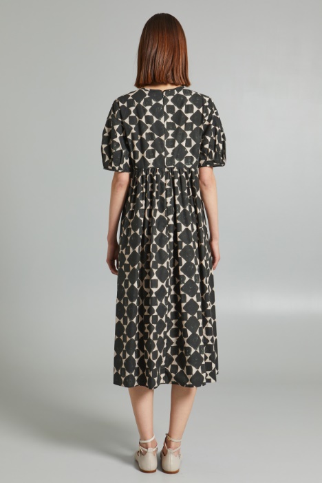Vestido de popelina estampada