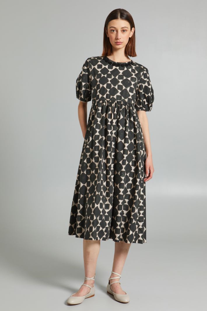 Printed poplin dress Intrend - 3