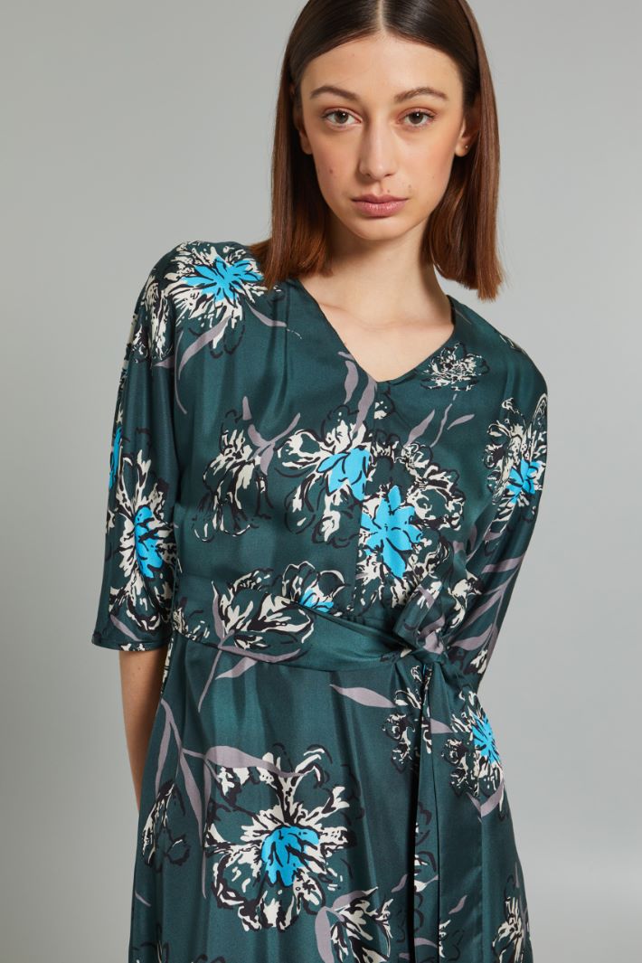 Printed silk dress Intrend - 4