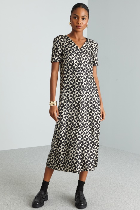 Abito in seta stampata