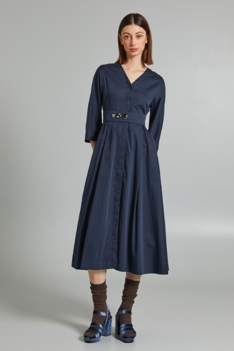 Abito in raso di puro cotone