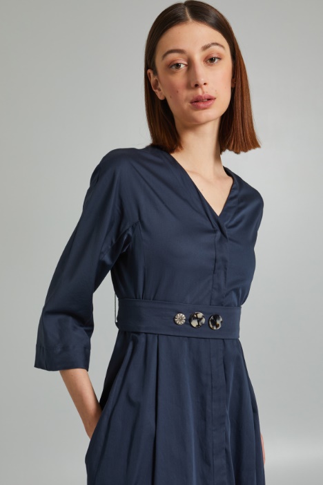 Abito in raso di puro cotone