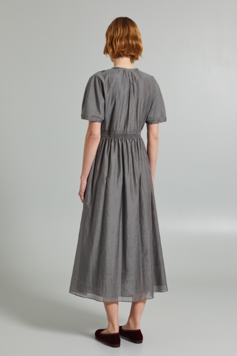 Vestido de gasa de algodón y seda