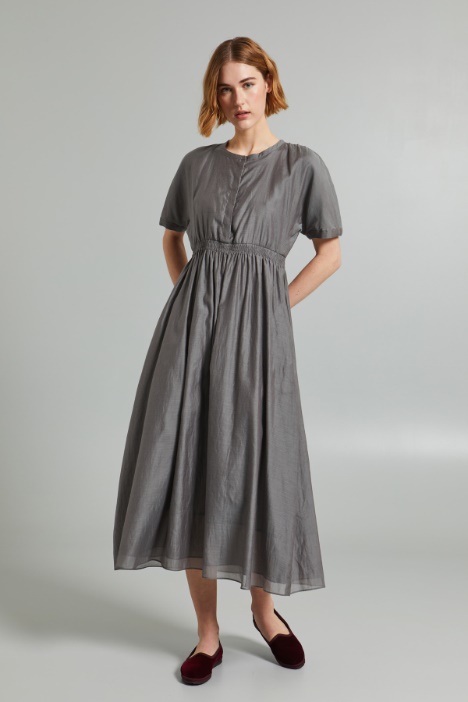 Vestido de gasa de algodón y seda