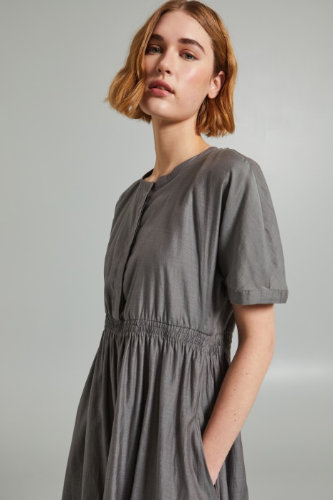 Vestido de gasa de algodón y seda