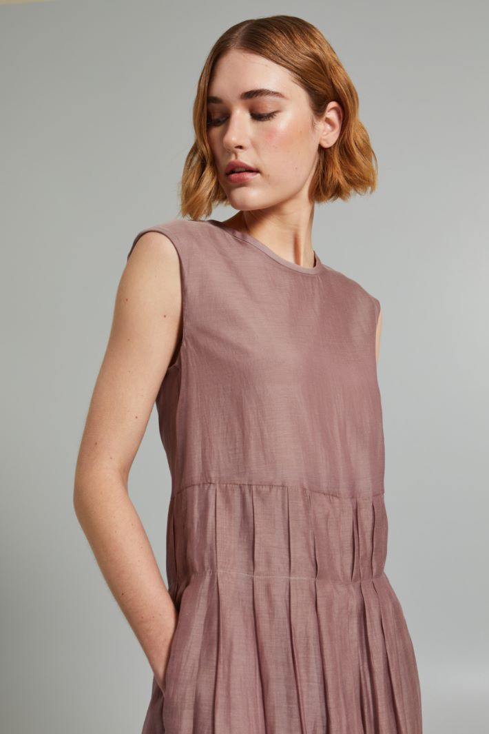 Pleated voile dress Intrend - 4