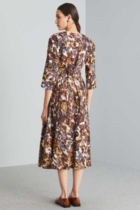 Abito in popeline stampato