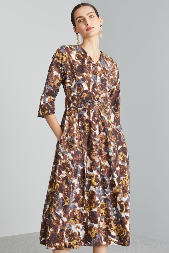 Printed poplin dress Intrend - 3