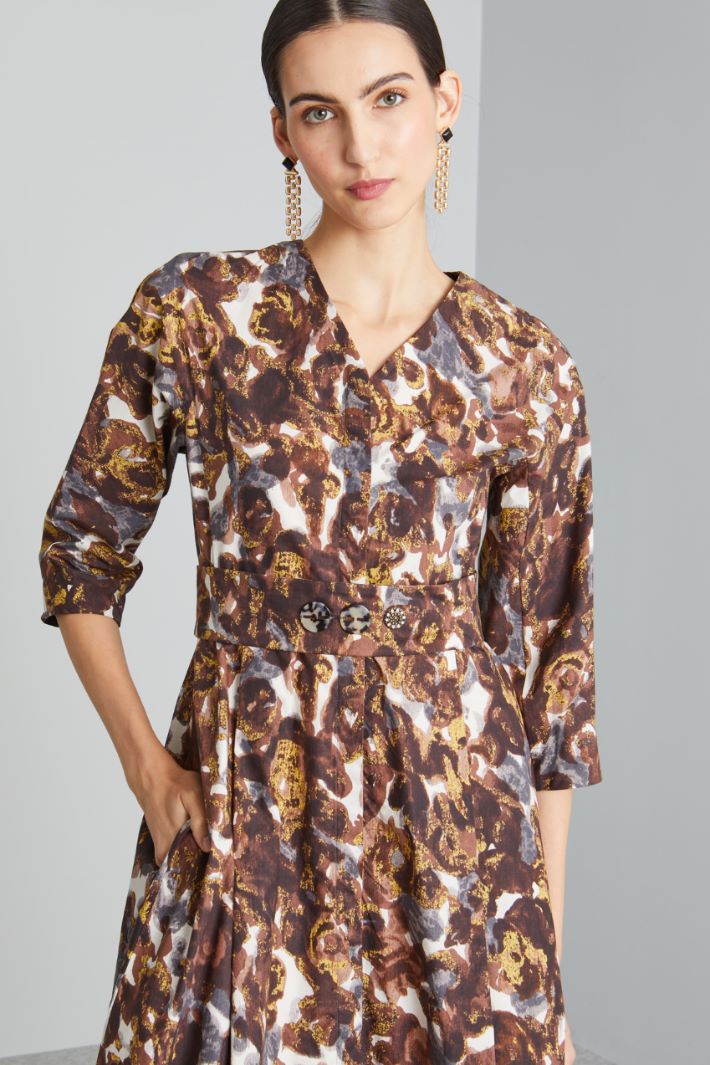 Printed poplin dress Intrend - 4