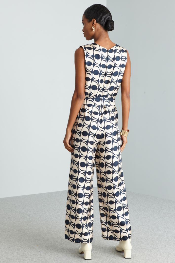 Printed silk twill jumpsuit Intrend - 2