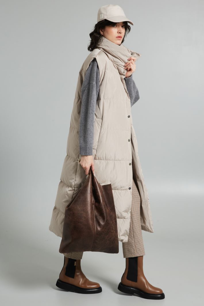 Water-repellent taffeta gilet Intrend