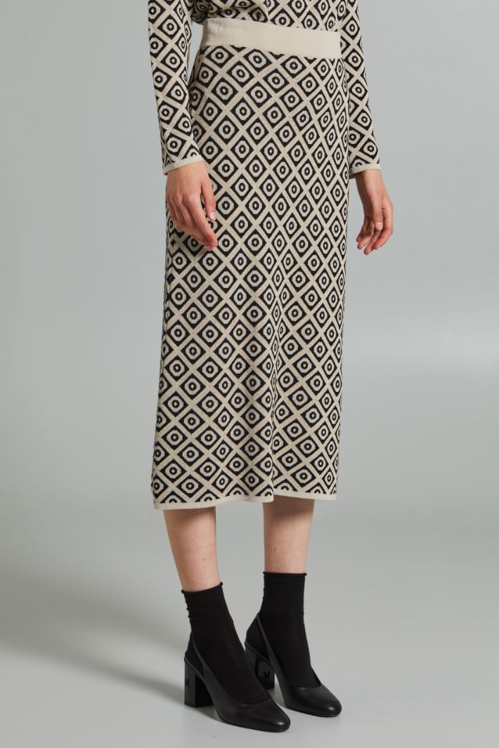 Jacquard knit skirt Intrend - 3