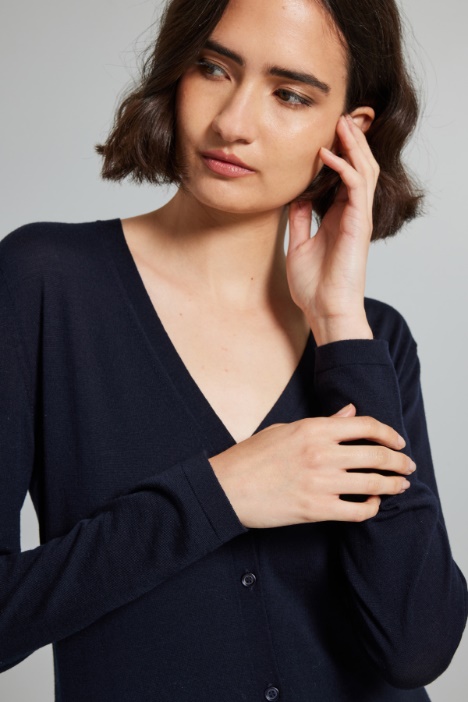 Cardigan in filato di lana