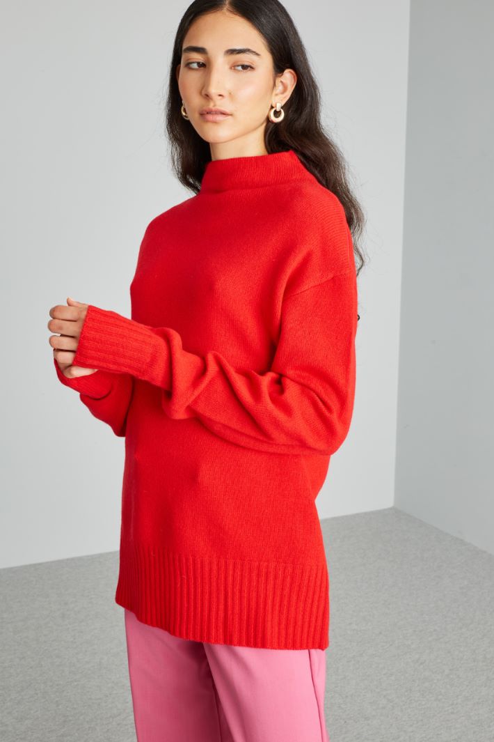 Pure wool jumper with zip Intrend - 3