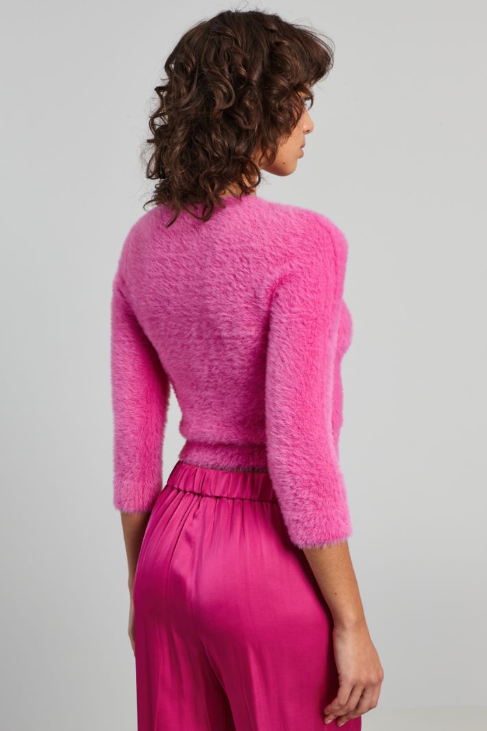 Crop plush sweater Intrend - 2