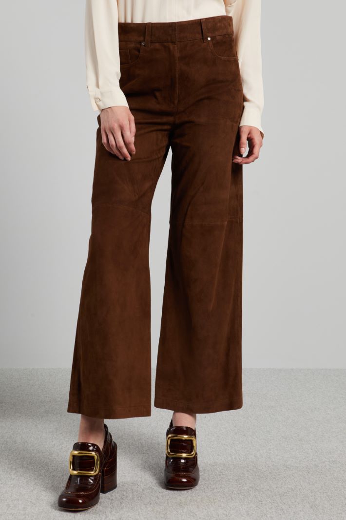 Flared suede trousers Intrend - 3