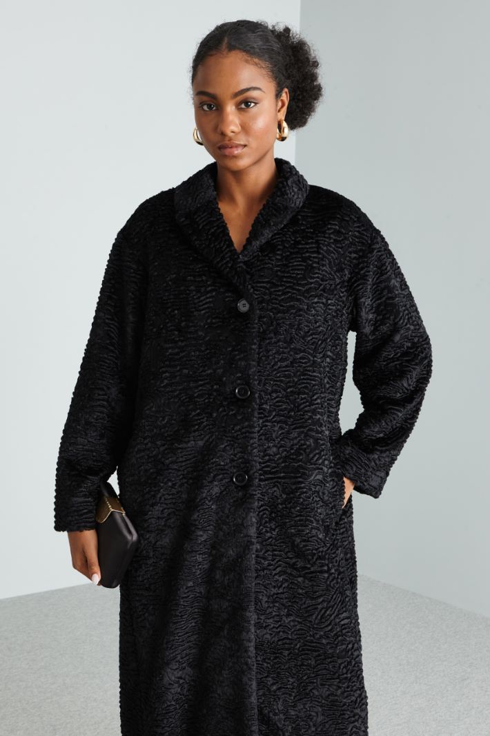 Fluffy-textured coat Intrend - 3