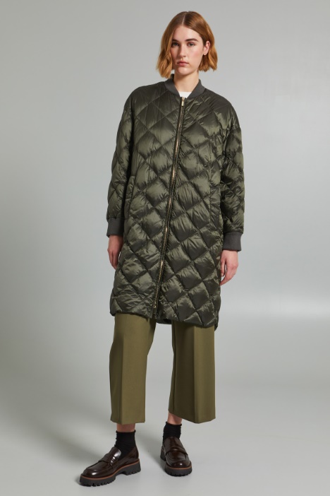 Bomber lungo in tela antigoccia