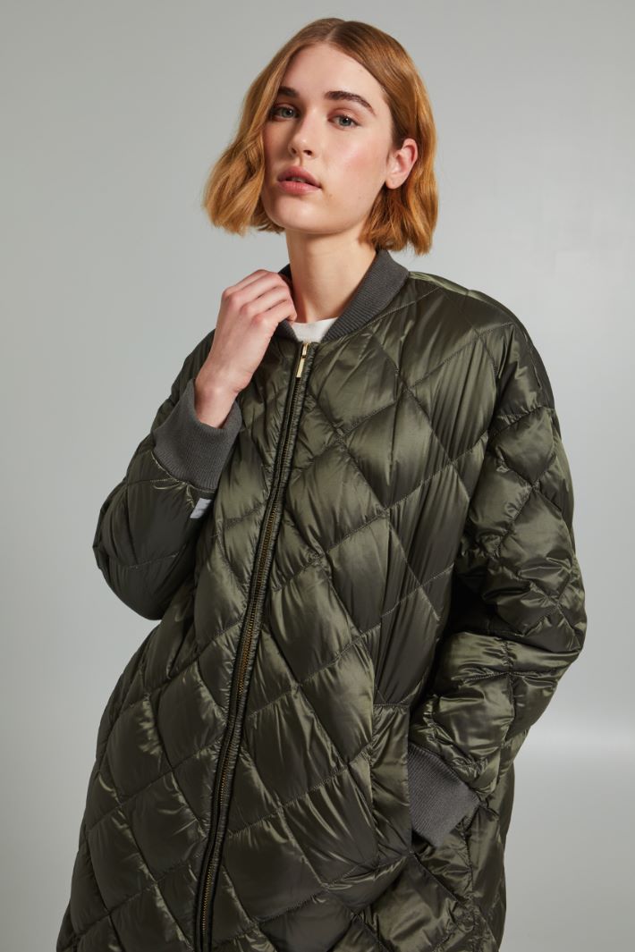 Reversible water-repellent canvas bomber jacket Intrend - 4