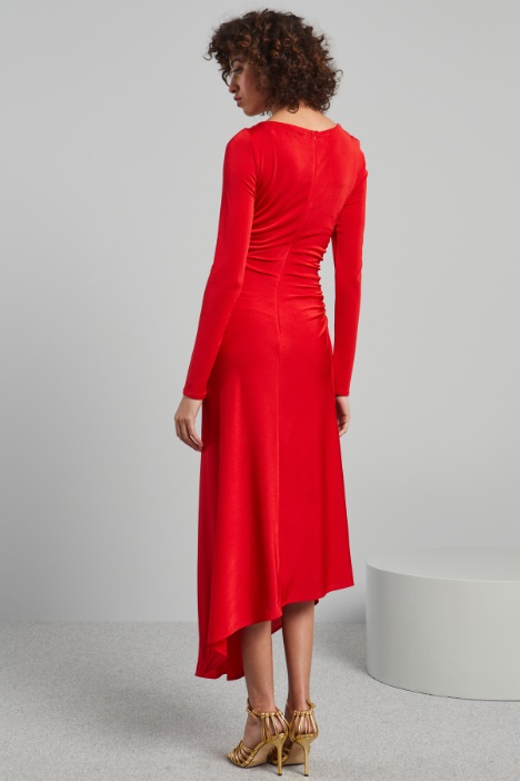 Abito asimmetrico in jersey