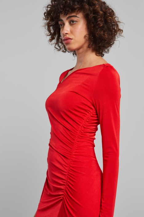 Abito asimmetrico in jersey