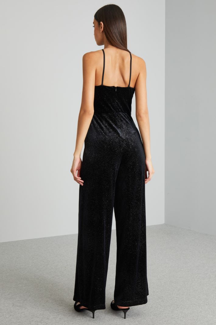 Lurex velvet jumpsuit Intrend - 2