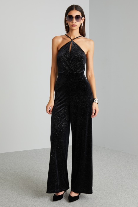 Lurex velvet jumpsuit Intrend