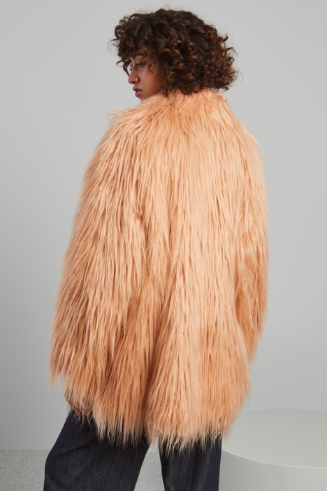 Giacca effetto pelliccia