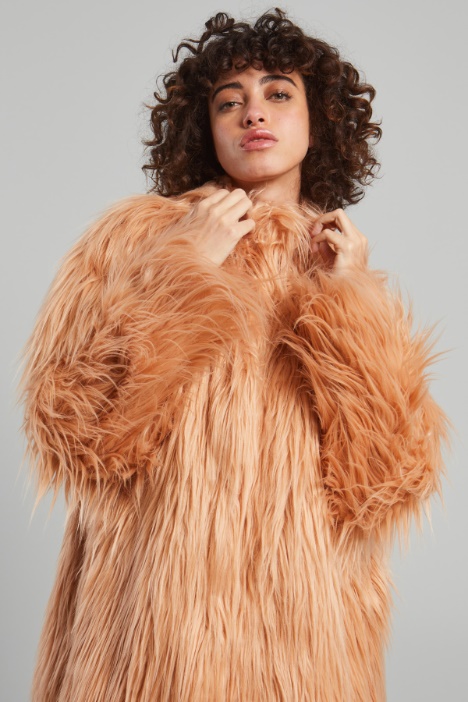 Giacca effetto pelliccia