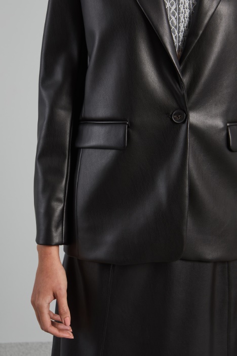 Blazer in similpelle