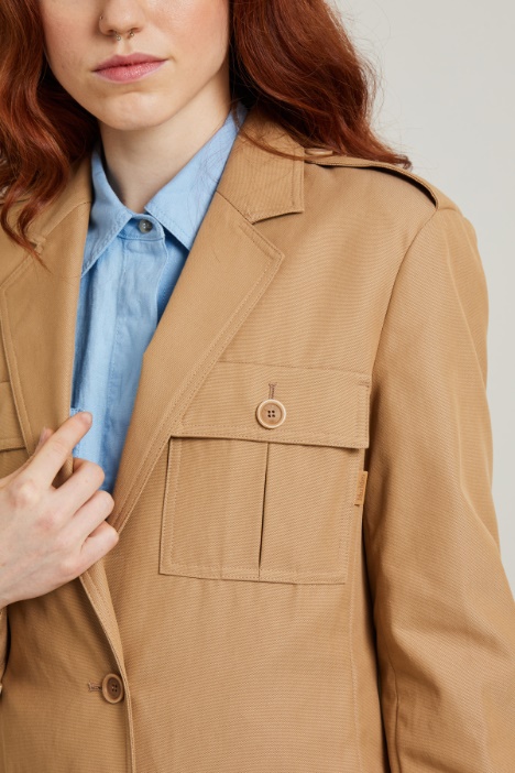 Giacca sahariana in tela antigoccia