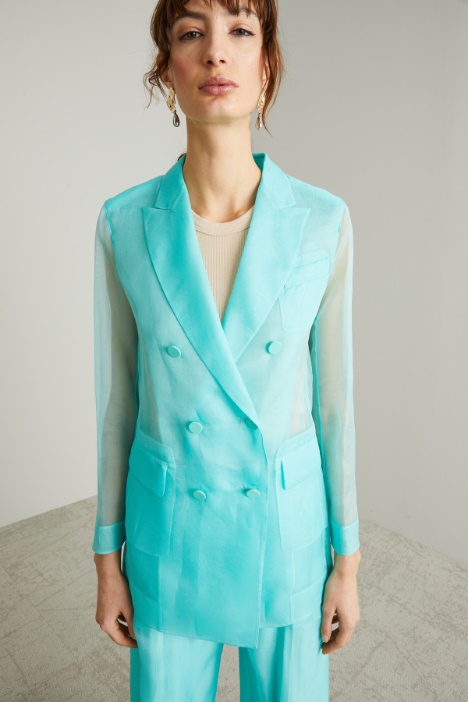 Blazer doppiopetto in organza
