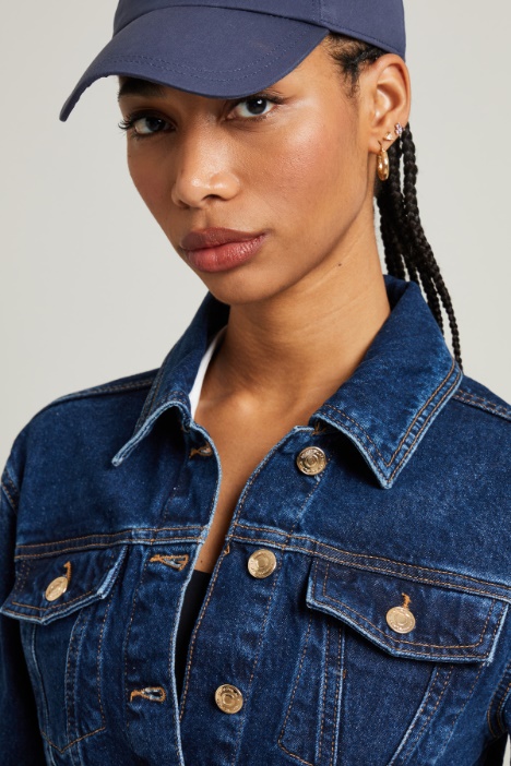 Giacca slim in denim