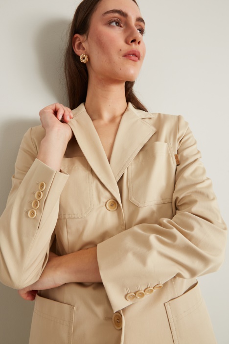 Blazer sahariana in gabardina