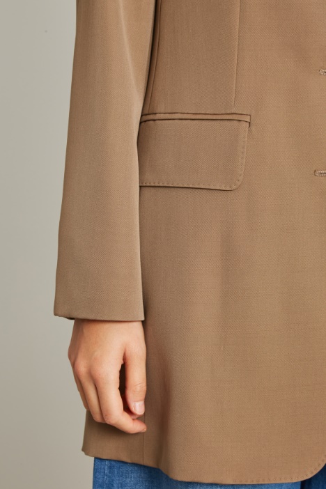 Blazer in gabardina di lana
